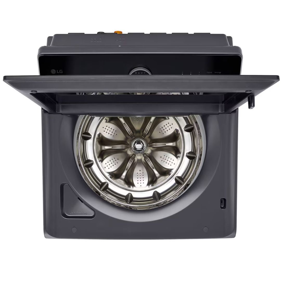 LG - 6.3 cu. Ft Top Load Washer With ezDispense in Black - WT8600CB