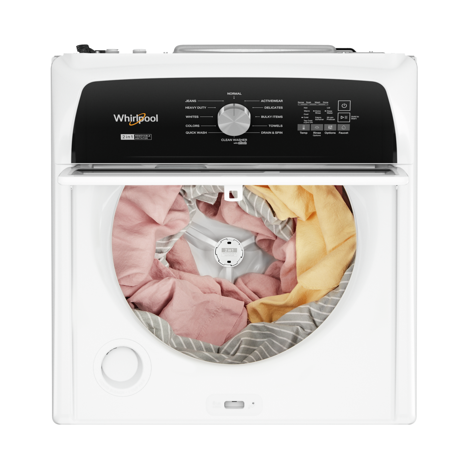 Whirlpool - 5.4 cu. Ft Top Load Washer in White - WTW5057LW