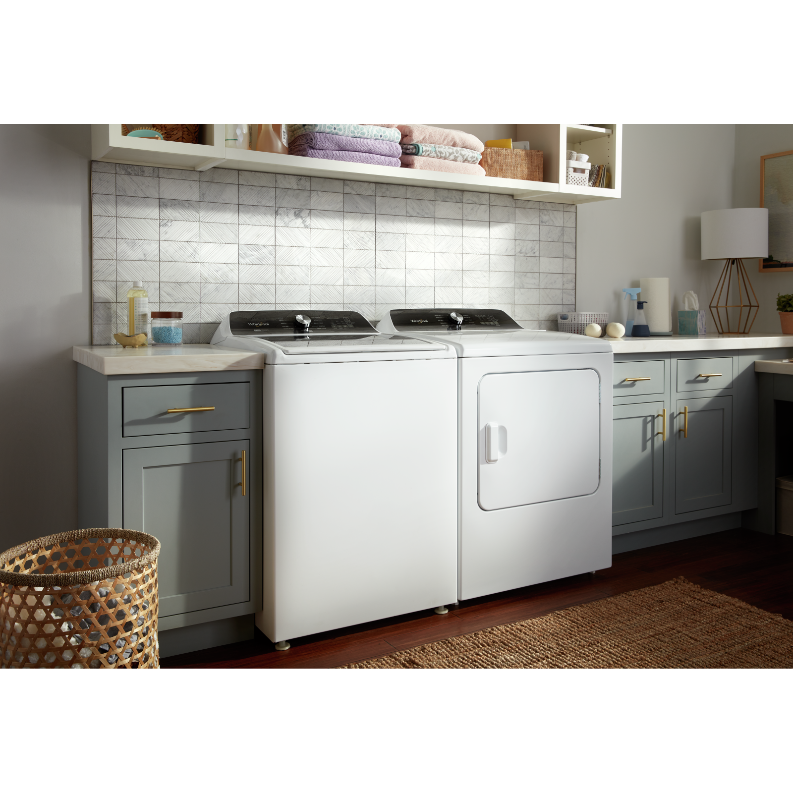 Whirlpool - 5.4 cu. Ft Top Load Washer in White - WTW5057LW