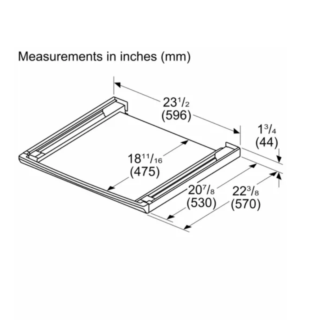Bosch - Laundry Stacking Kit in Silver - WTZ2750XUC