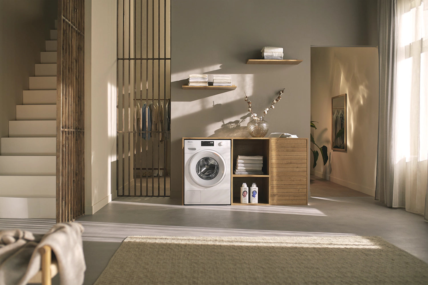 Miele - 2.3 cu. Ft Front Load Washer in White - WXD160