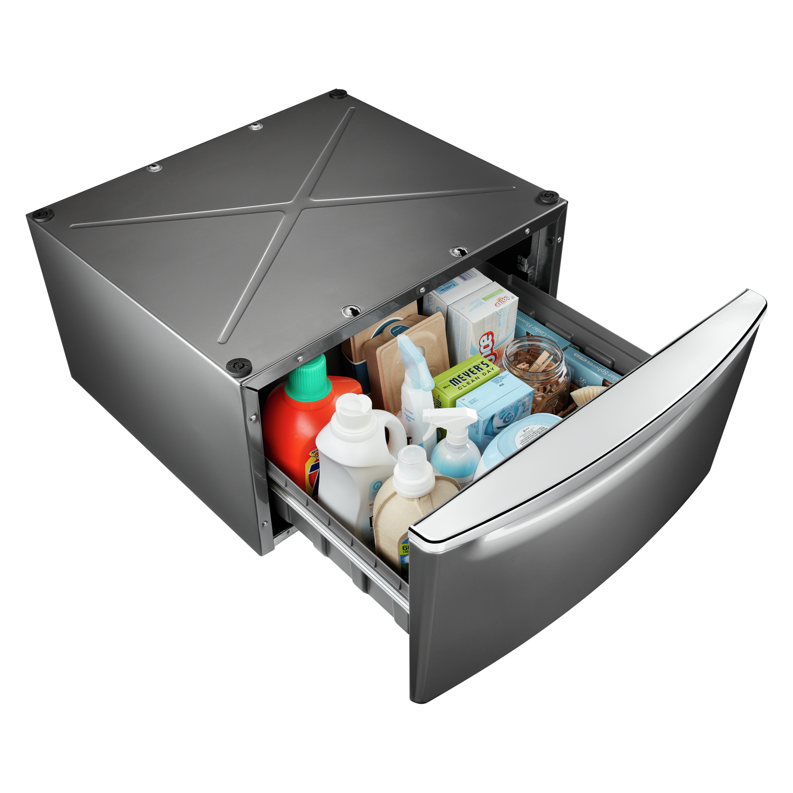 Maytag - 15.5" Pedestal for Front Load Washer and Dryer With Storage Accessories in Grey - XHPC155YC