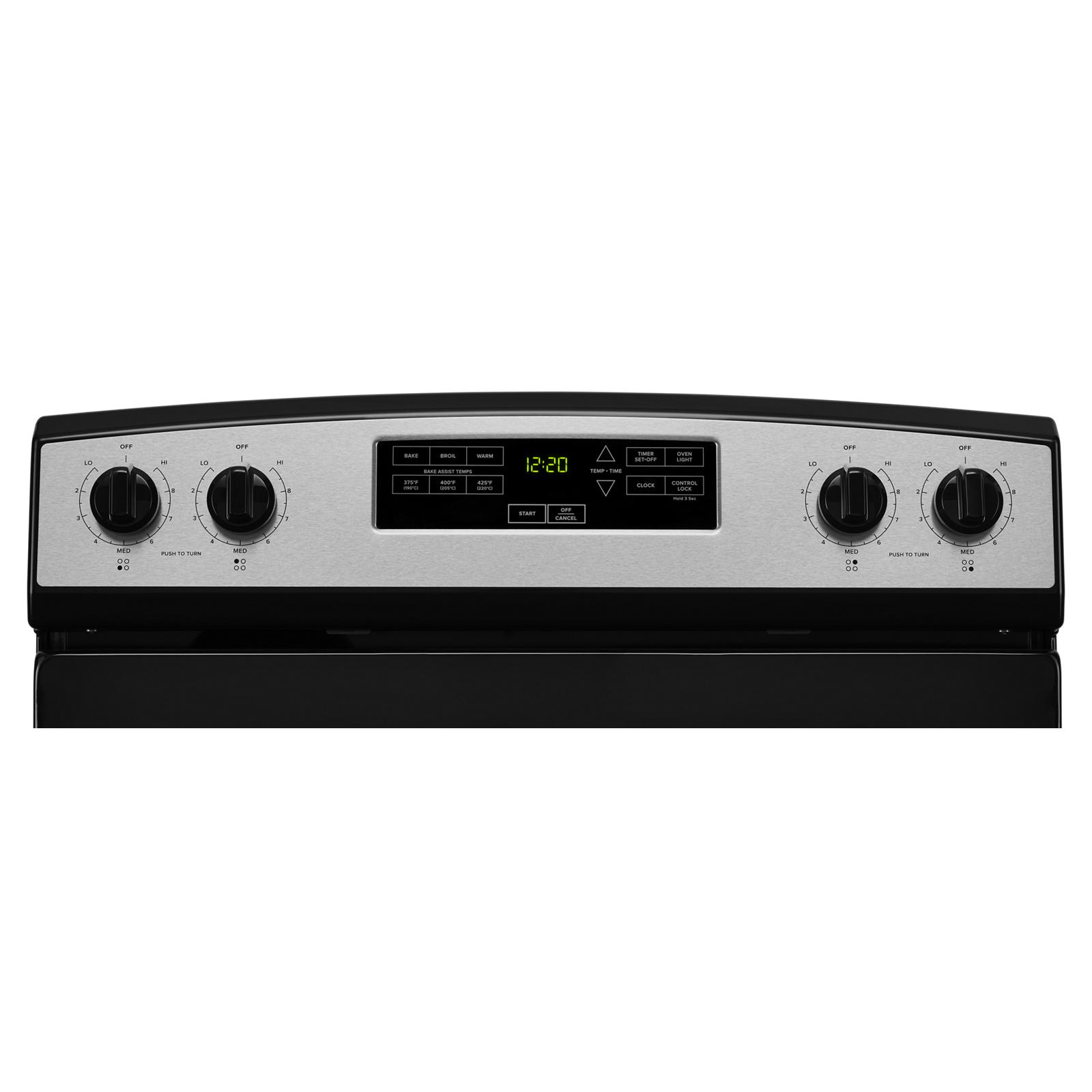 Amana - 4.8 cu. ft Electric Range in Stainless - YACR4303MMS