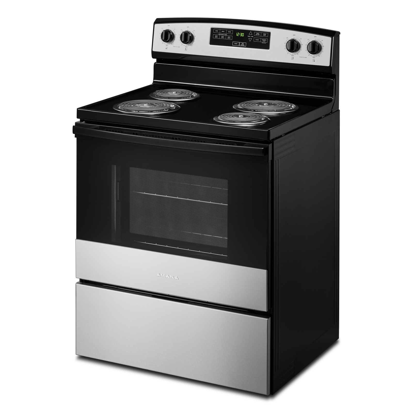 Amana - 4.8 cu. ft Electric Range in Stainless - YACR4303MMS