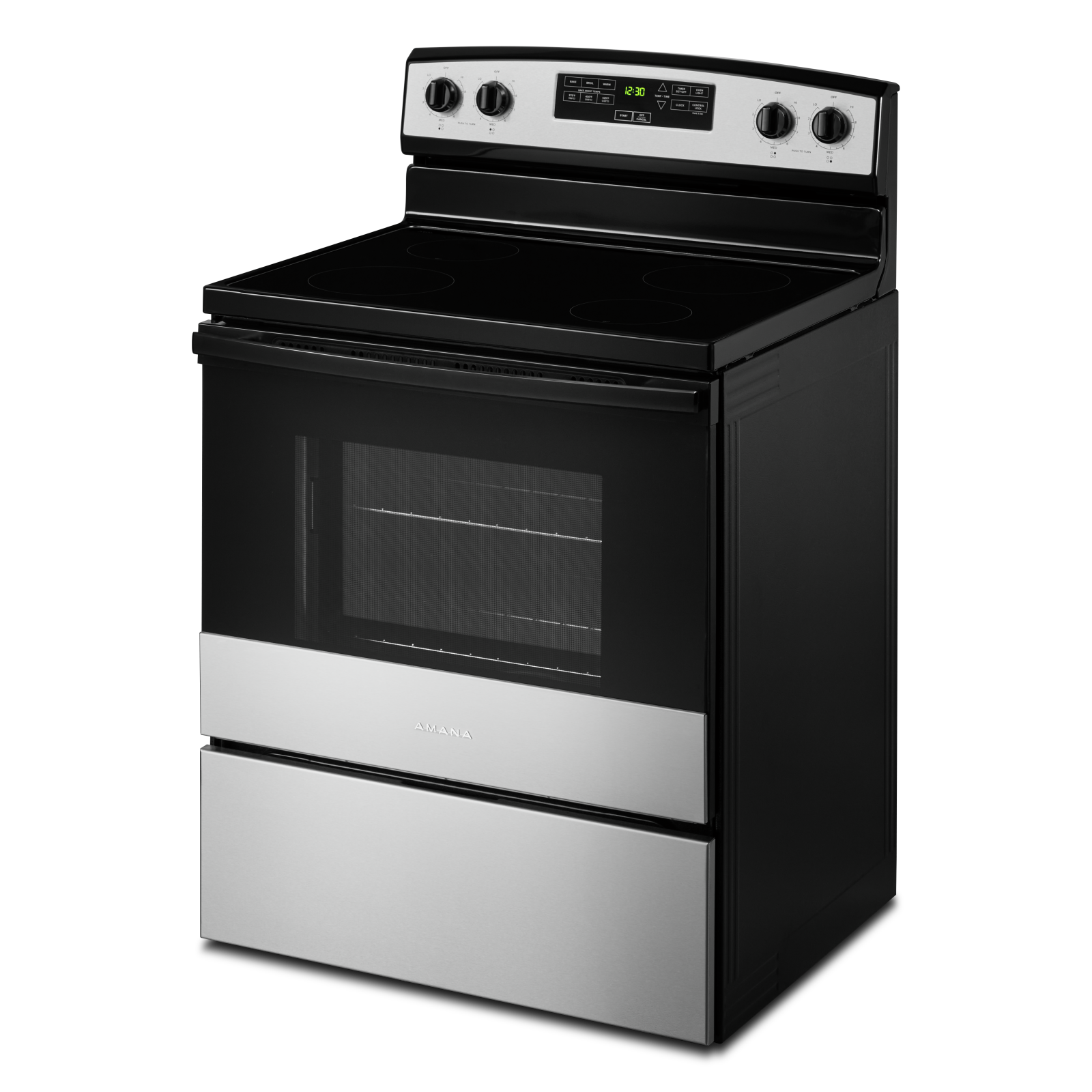 Amana - 4.8 cu. ft Electric Range in Stainless - YAER6303MMS