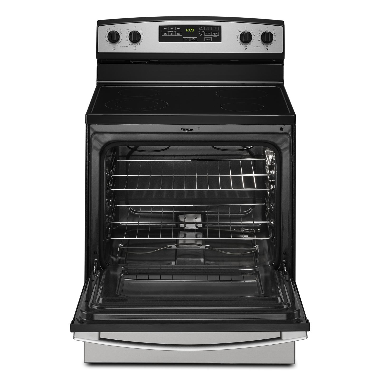 Amana - 4.8 cu. ft Electric Range in Stainless - YAER6603SMS