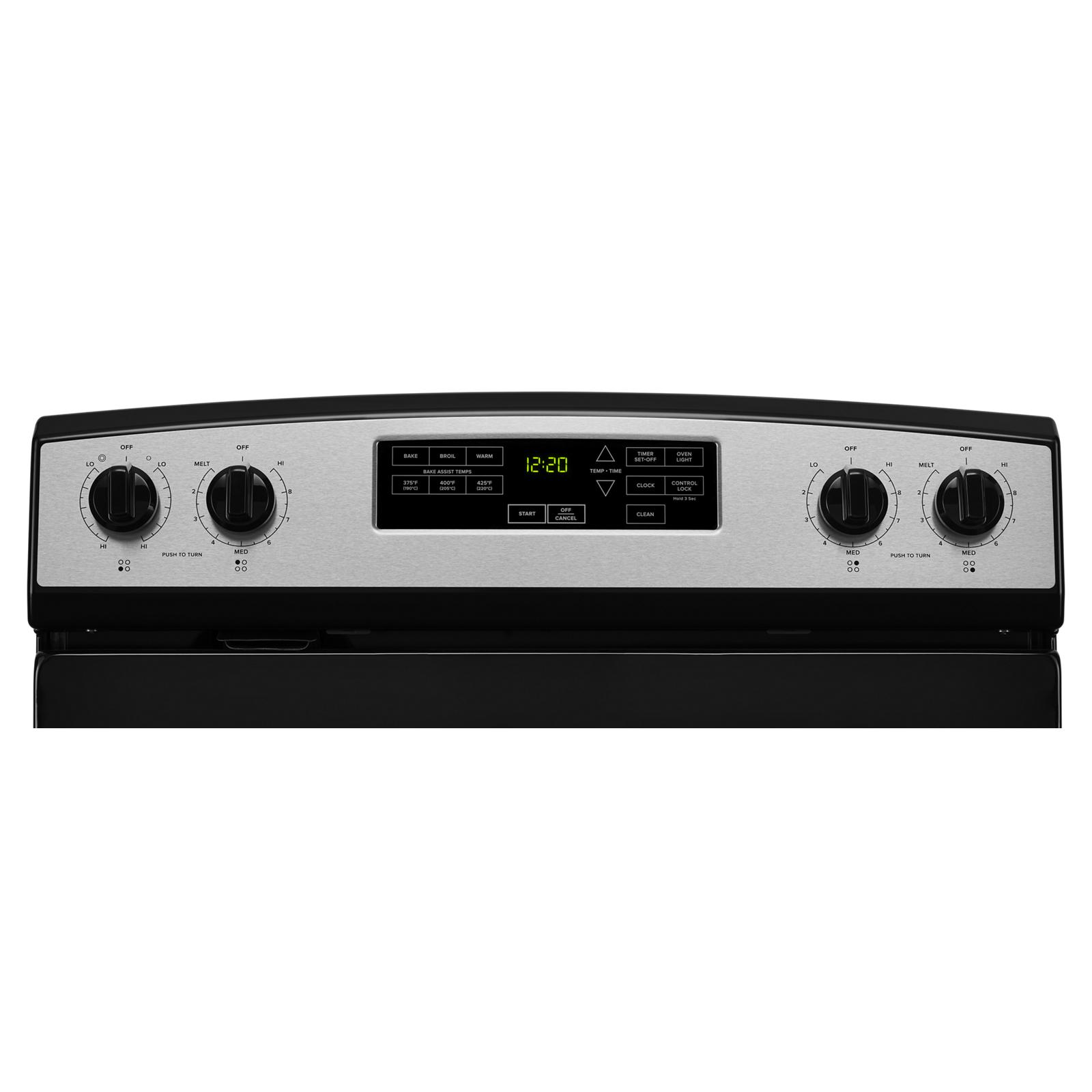 Amana - 4.8 cu. ft Electric Range in Stainless - YAER6603SMS