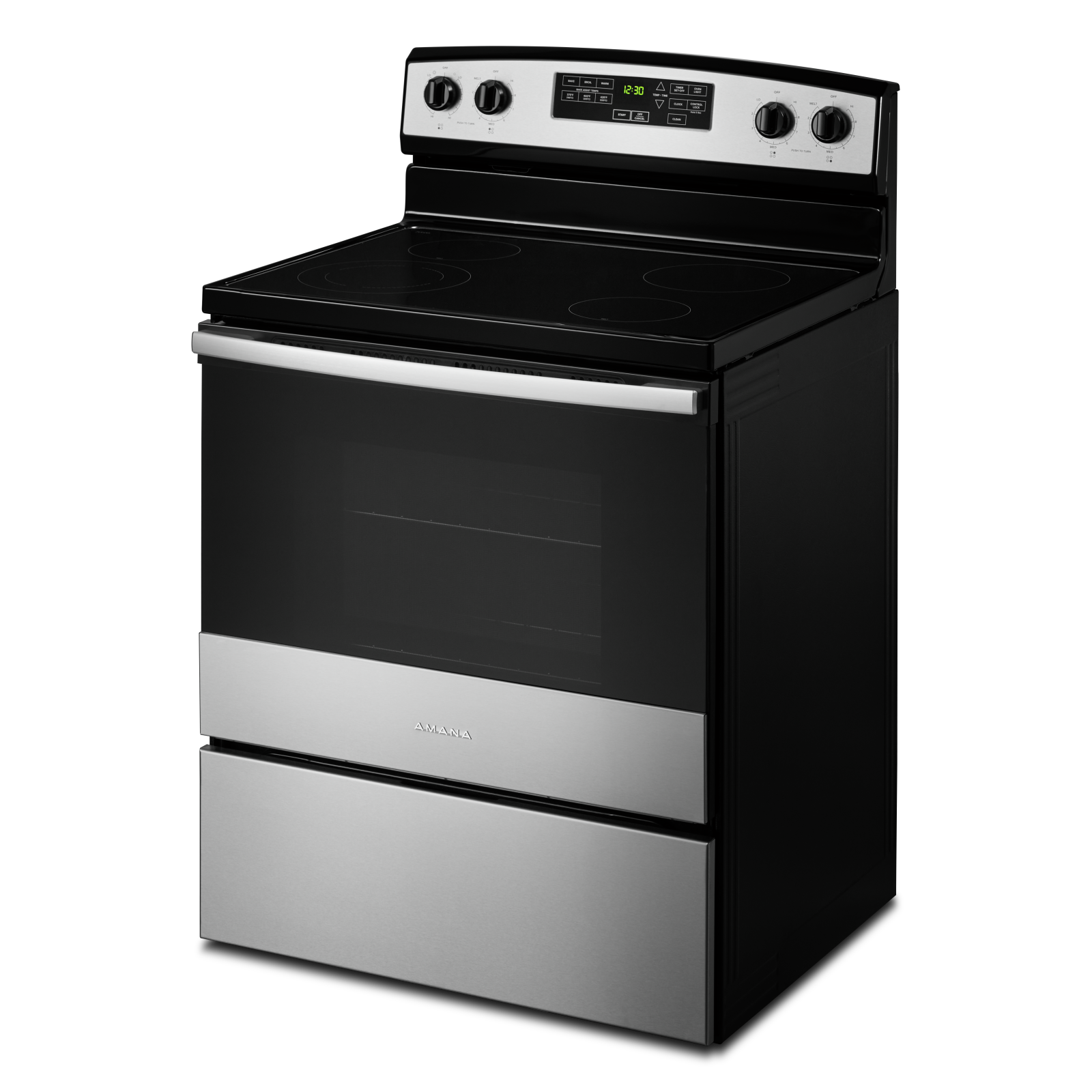 Amana - 4.8 cu. ft Electric Range in Stainless - YAER6603SMS