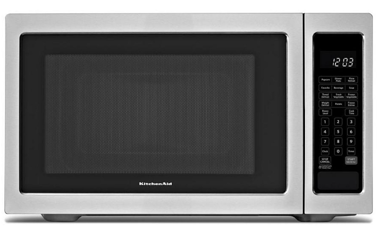 KitchenAid - 1.6 cu. Ft Counter top Microwave in Stainless - YKCMS1655BS