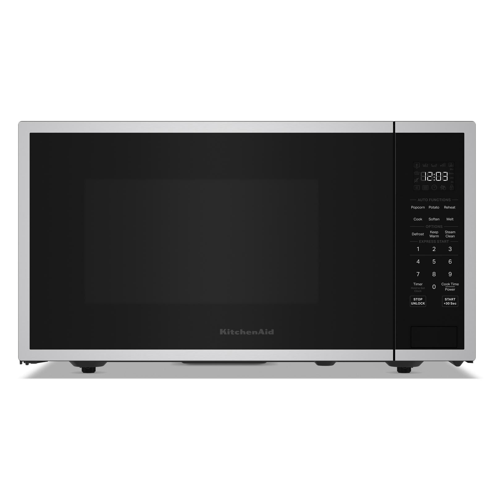 KitchenAid - 1.6 cu. Ft Counter top Microwave in PrintShield Stainless - YKMCS122SPS