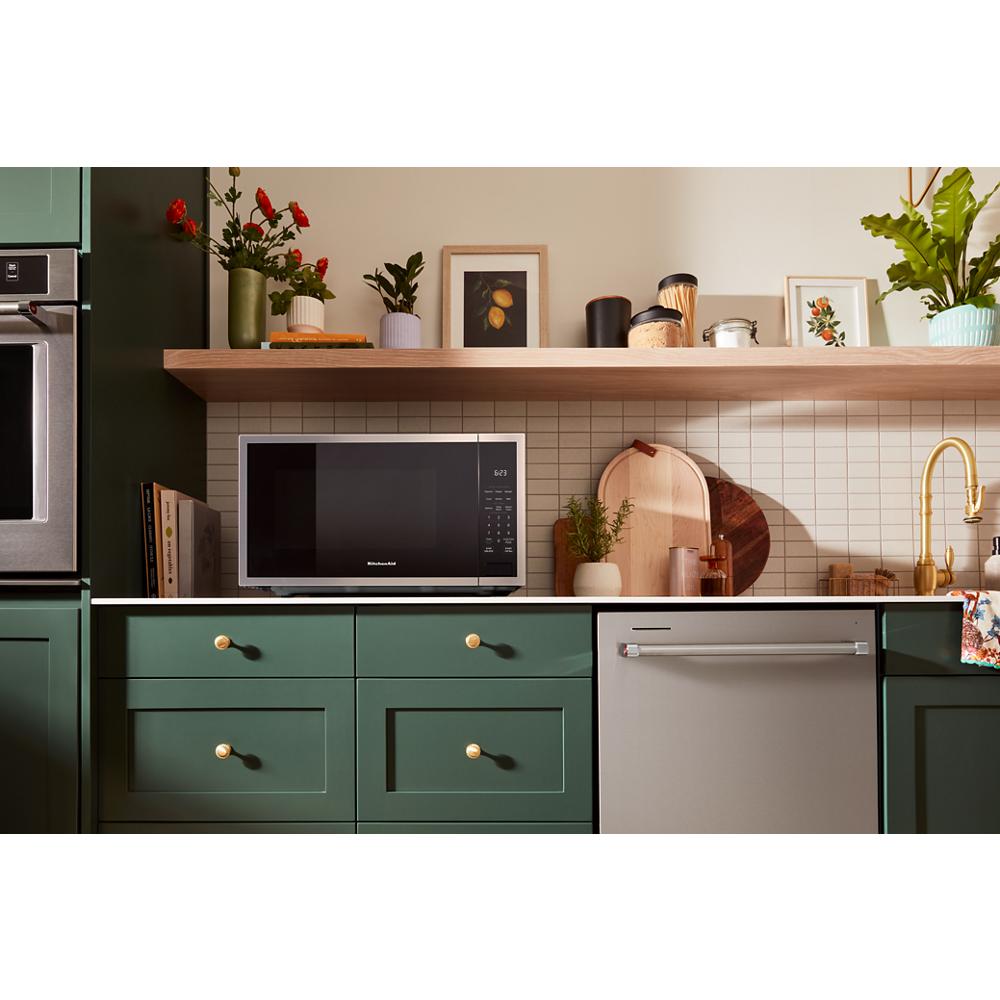 KitchenAid - 1.6 cu. Ft Counter top Microwave in PrintShield Stainless - YKMCS122SPS