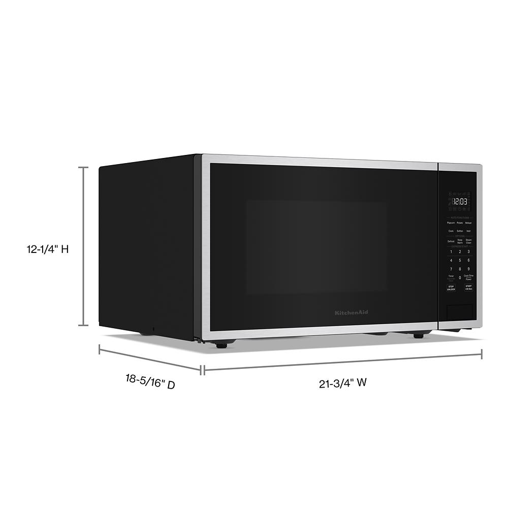 KitchenAid - 1.6 cu. Ft Counter top Microwave in PrintShield Stainless - YKMCS122SPS