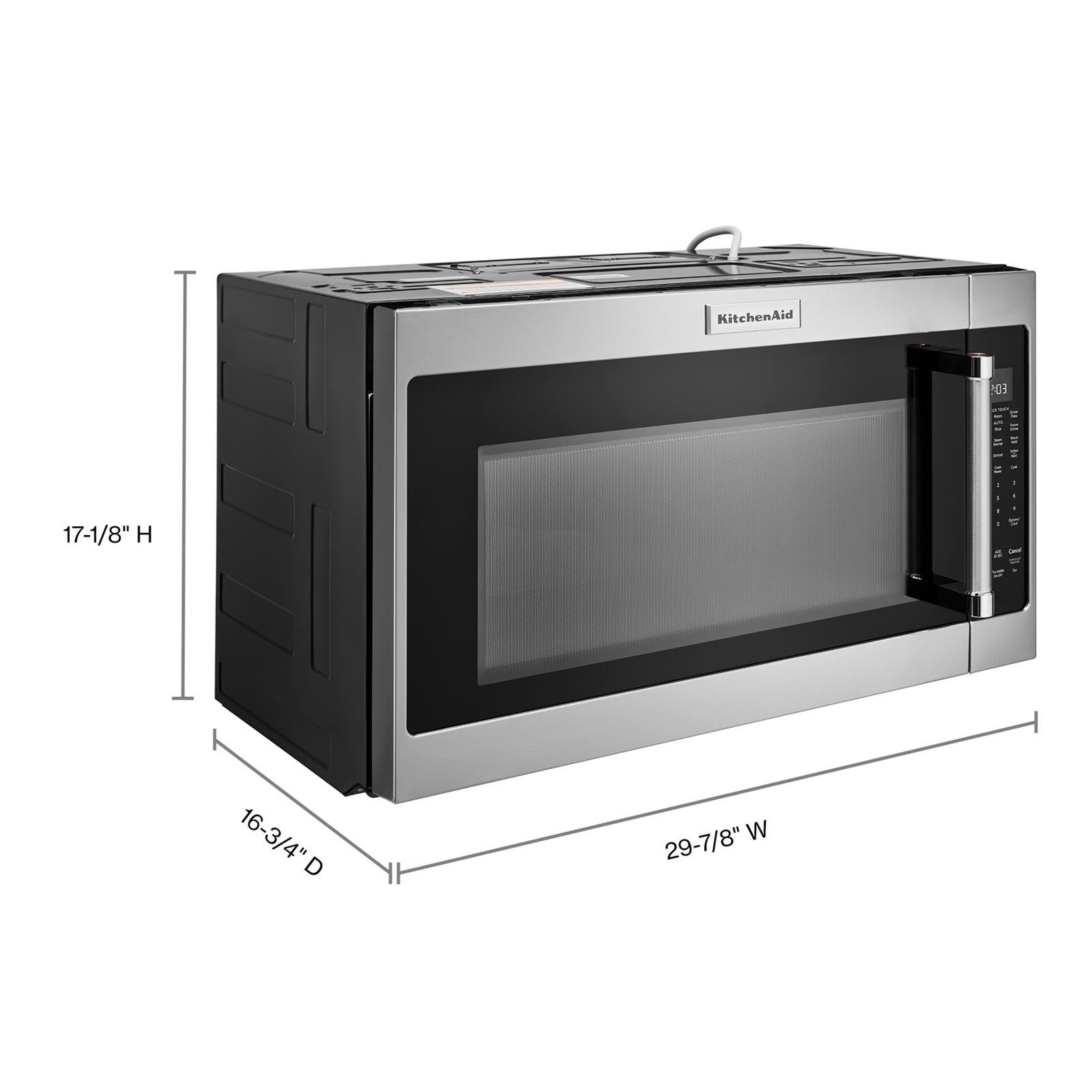 KitchenAid - 2 cu. Ft Over the range Microwave in Stainless Steel - YKMHS120ES