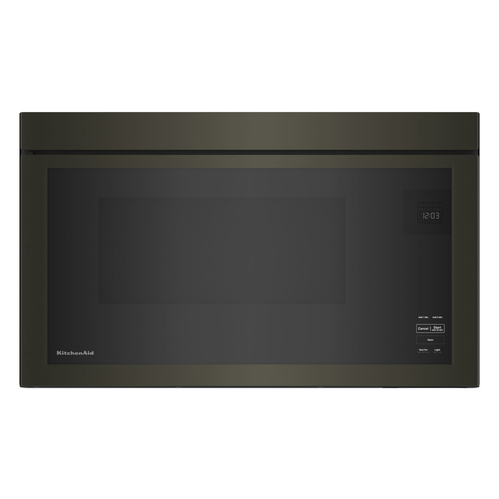 KitchenAid - 1.1 cu. Ft Over the range Microwave in Black Stainless - YKMMF330PBS