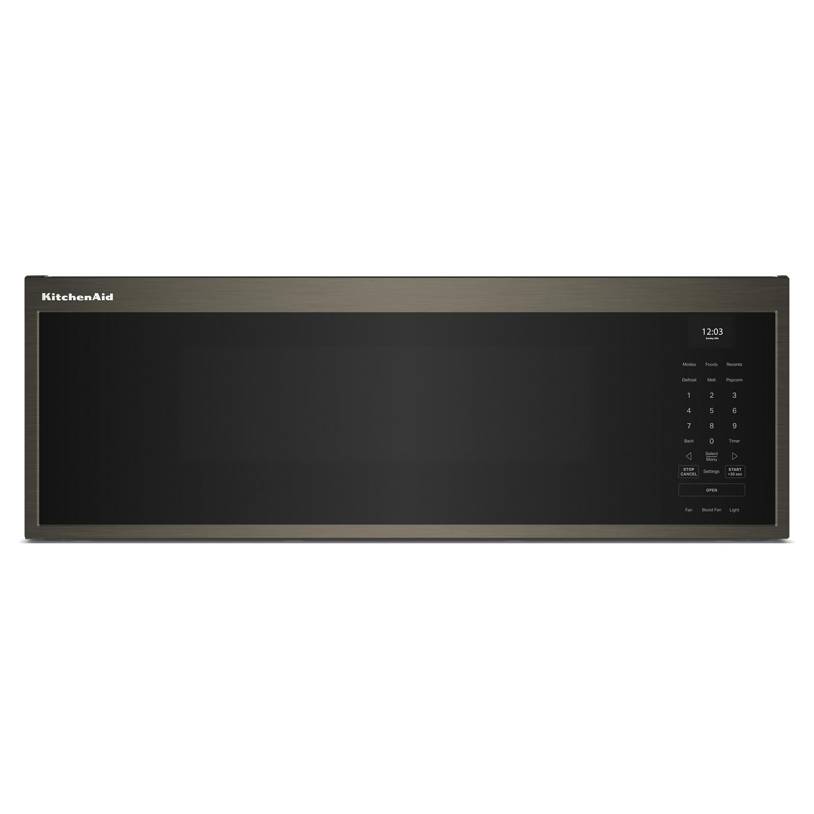 KitchenAid - 1.1 cu. Ft Over the range Microwave in Black Stainless - YKMML550RBS