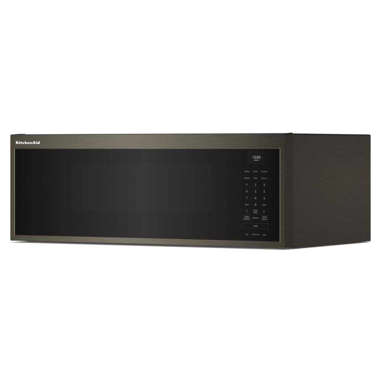 KitchenAid - 1.1 cu. Ft Over the range Microwave in Black Stainless - YKMML550RBS