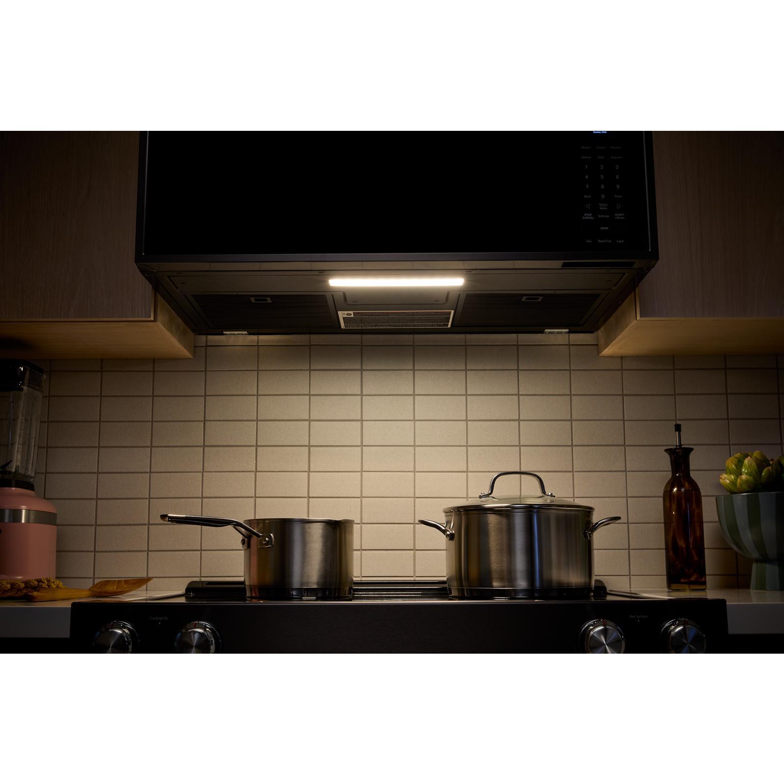 KitchenAid - 1.1 cu. Ft Over the range Microwave in Black Stainless - YKMML550RBS