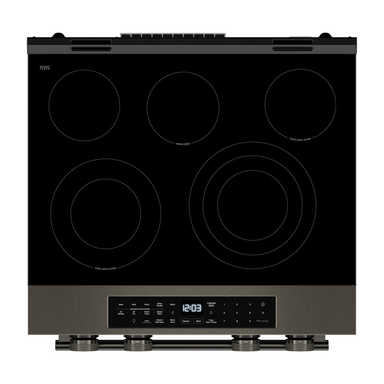 KitchenAid - 5.3 cu. ft Electric Range in Black - YKSES530SBE