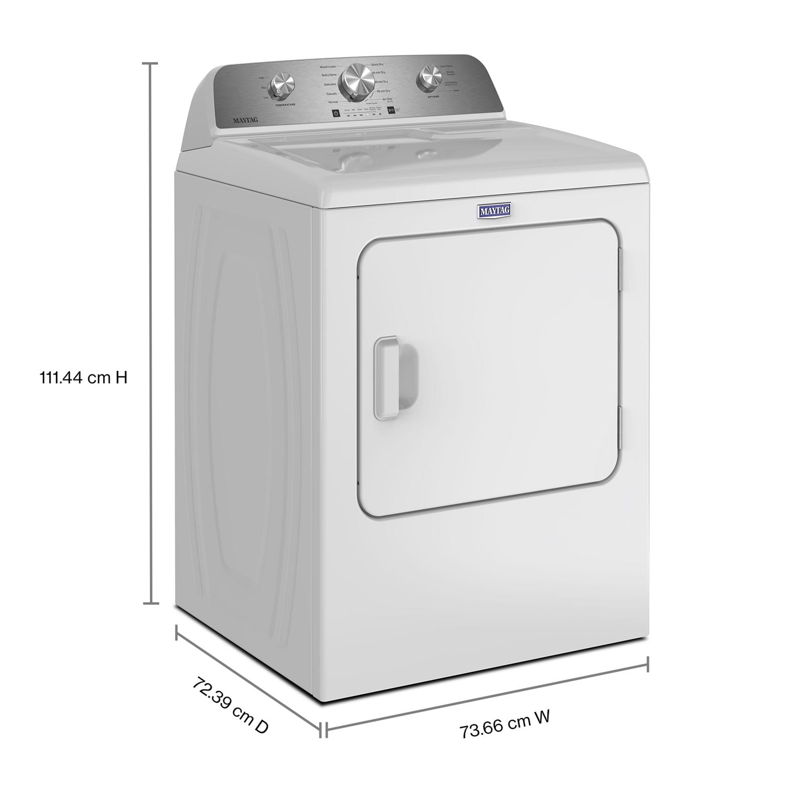 Maytag - 7 cu. Ft Vented Electric Dryer in White - YMED4205SW