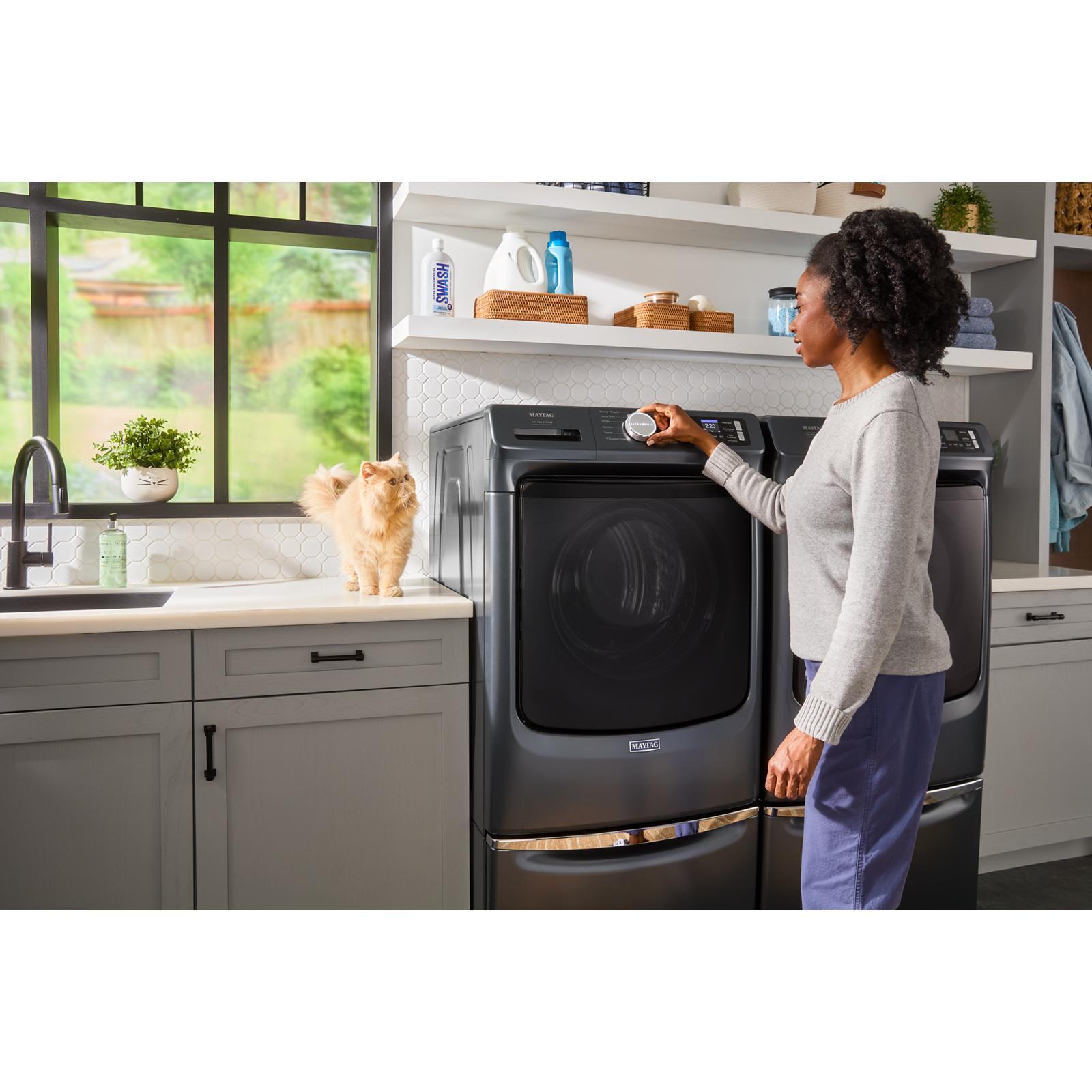 Maytag - 7.3 cu. Ft Electric Dryer in Midnight Steel - YMED7020RF