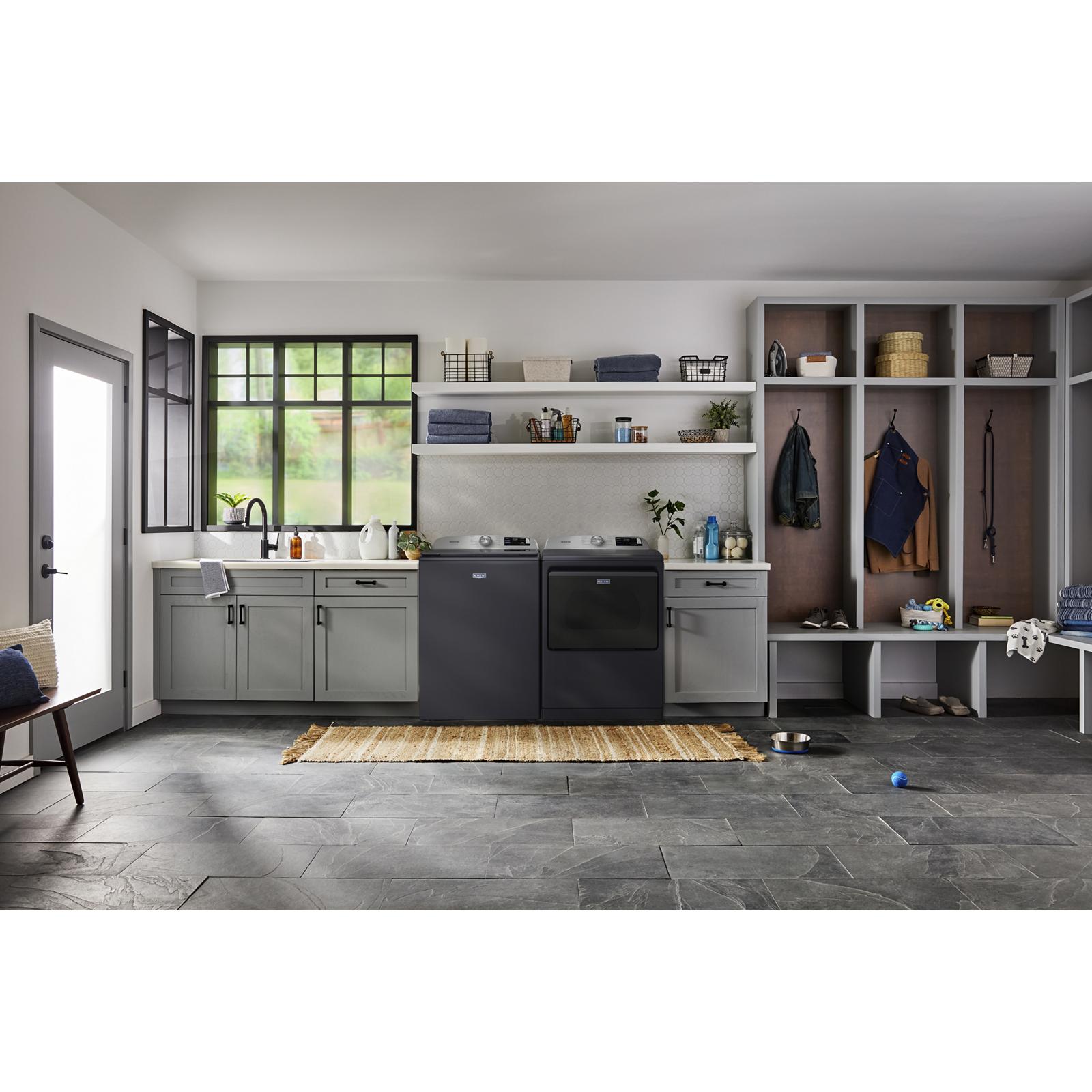 Maytag - 7.4 cu. Ft Vented Electric Dryer in Black - YMED7205RF