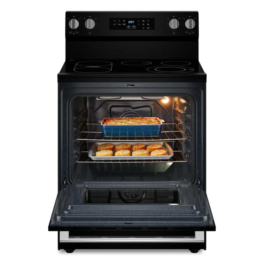 Maytag - 5.3 cu. ft Electric Range in Black - YMFES6030RB