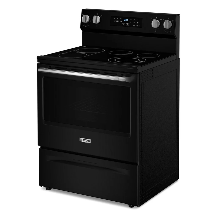 Maytag - 5.3 cu. ft Electric Range in Black - YMFES6030RB