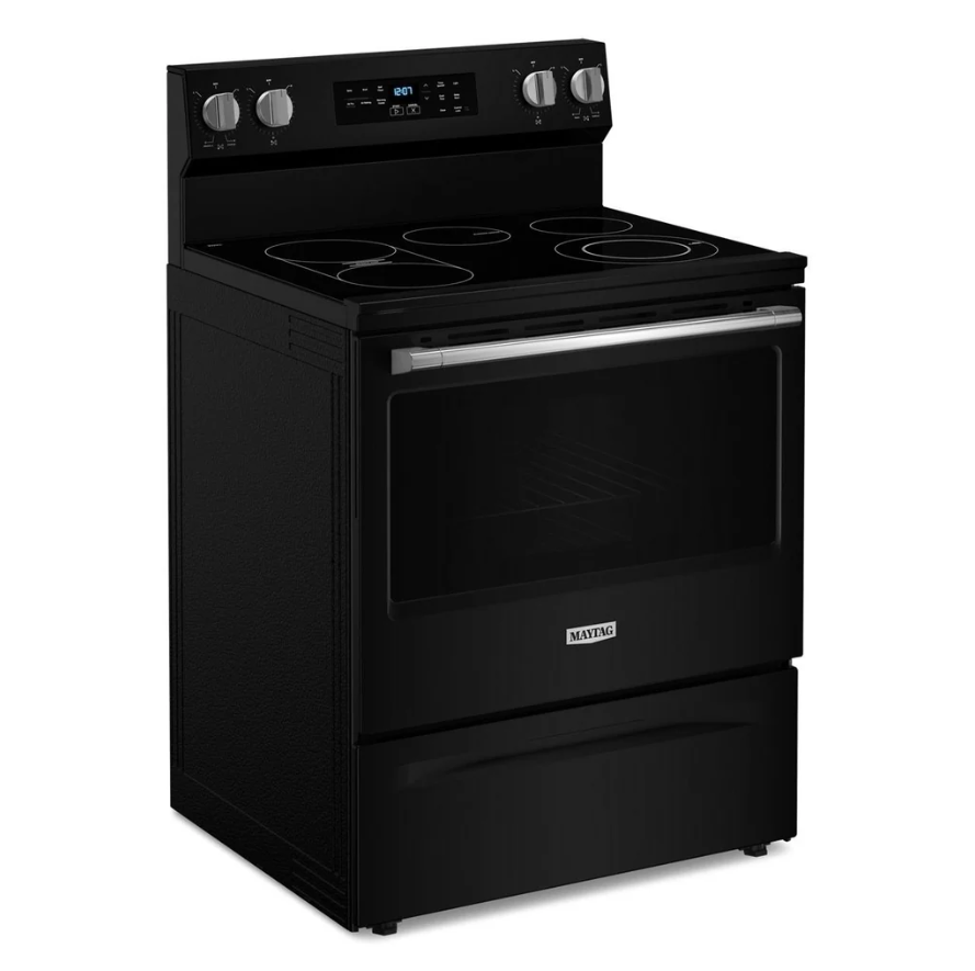Maytag - 5.3 cu. ft Electric Range in Black - YMFES6030RB