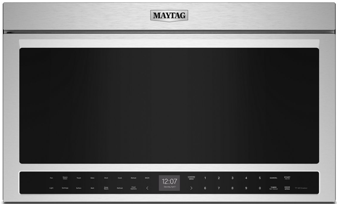 Maytag - 1.1 cu. Ft Over the range Microwave in Stainless - YMMMF8030PZ