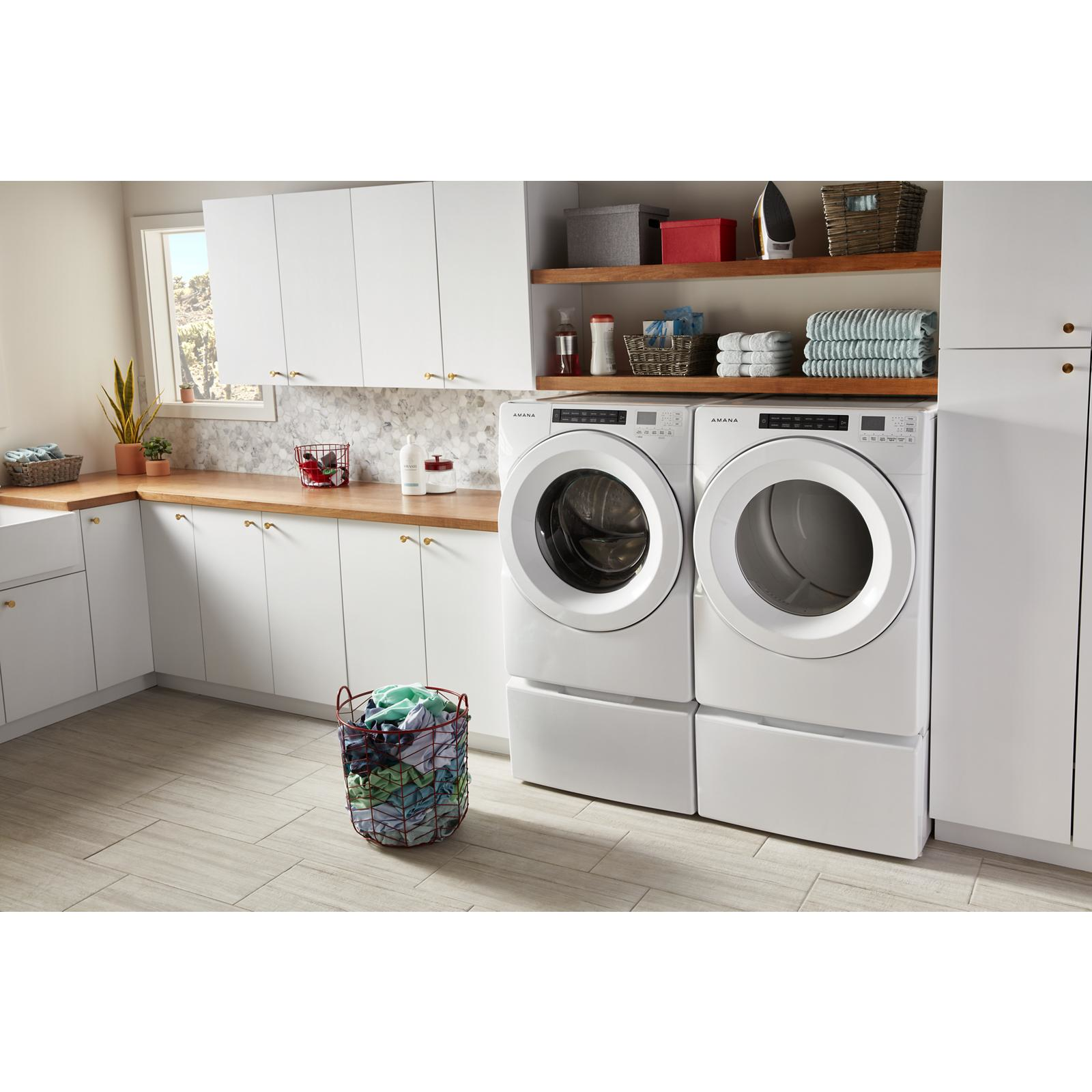 Amana - 7.4 cu. Ft Electric Dryer in White - YNED5800HW