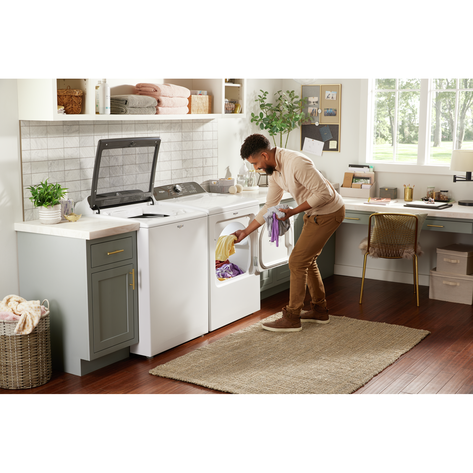 Whirlpool - 7 cu. Ft Electric Dryer in White - YWED6150PW