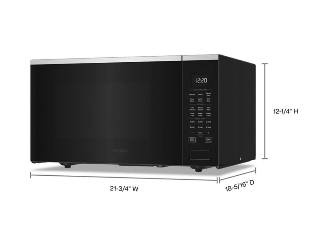 Whirlpool - 1.6 cu. Ft Counter top Microwave in FingerPrint Resistant Stainless Steel - YWMCS7022RZ