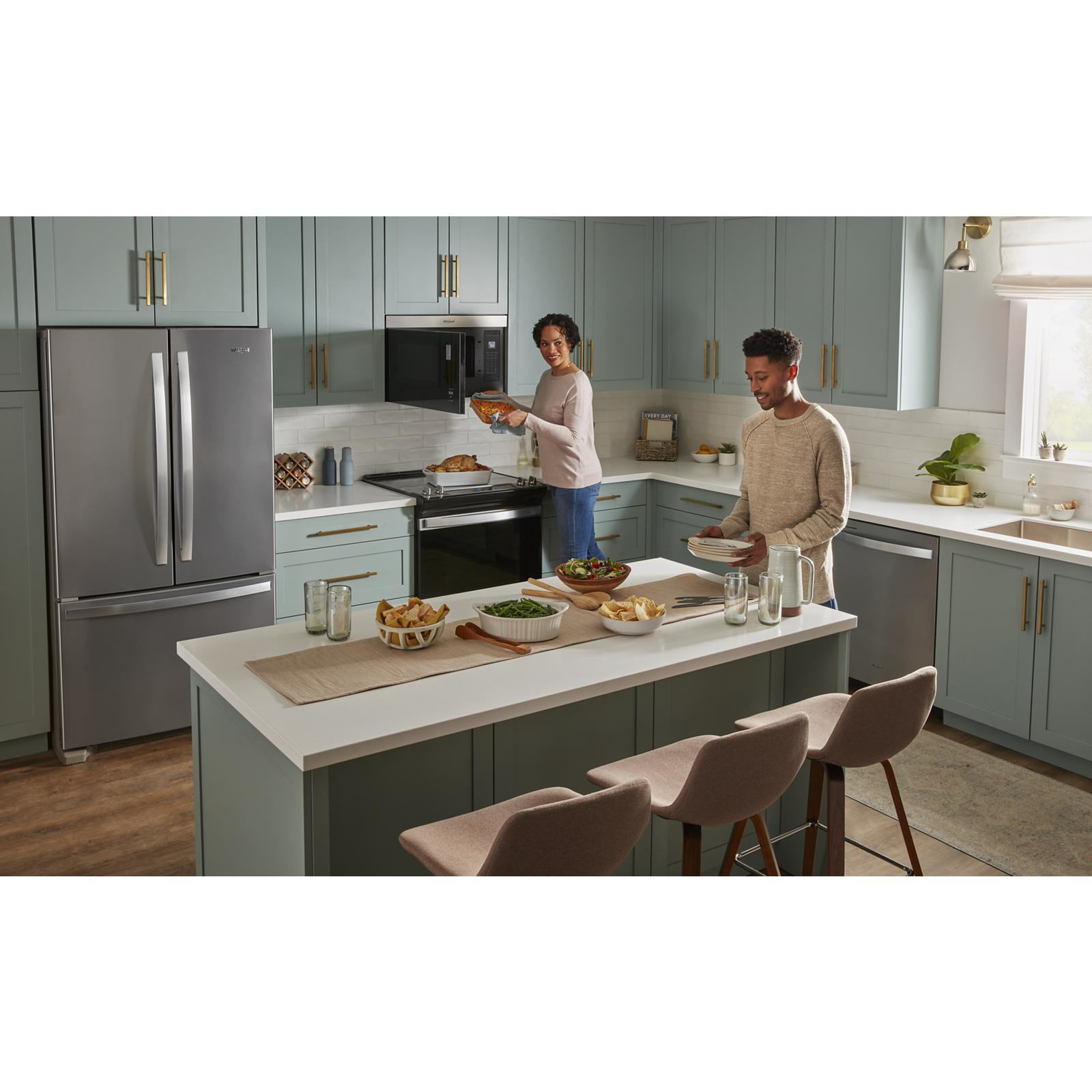 Whirlpool - 1.1 cu. Ft Over the range Microwave in Stainless - YWMMF5930PZ