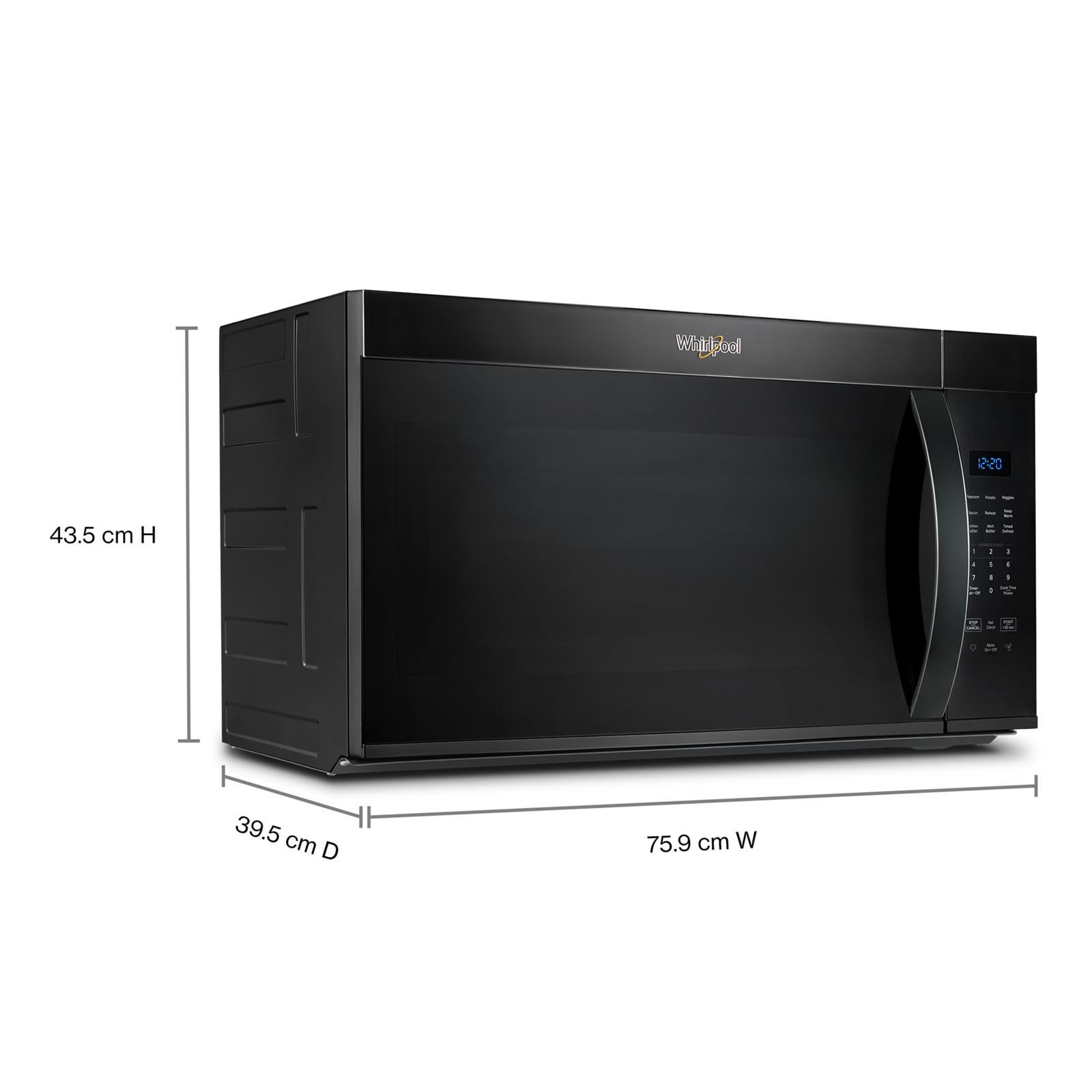 Whirlpool - 1.7 cu. Ft Over the range Microwave in Black - YWMMS3130RB
