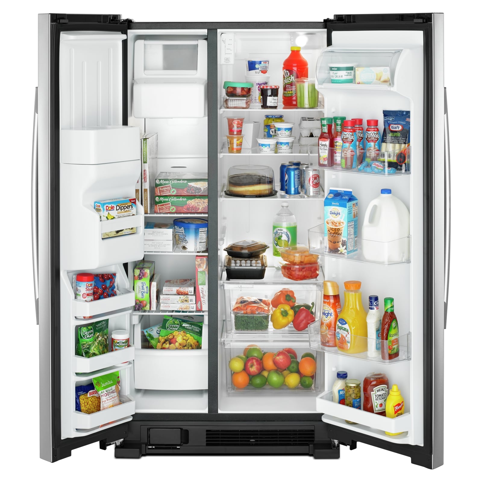 Amana - 33.13 Inch 21 cu. ft Side by Side Refrigerator in Stainless - ASI2175GRS