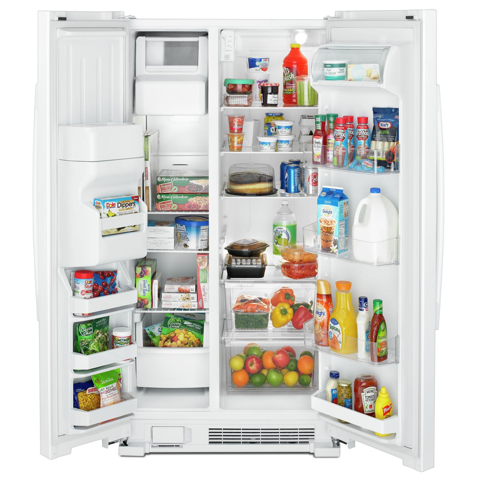 Amana - 33.13 Inch 21 cu. ft Side by Side Refrigerator in White - ASI2175GRW