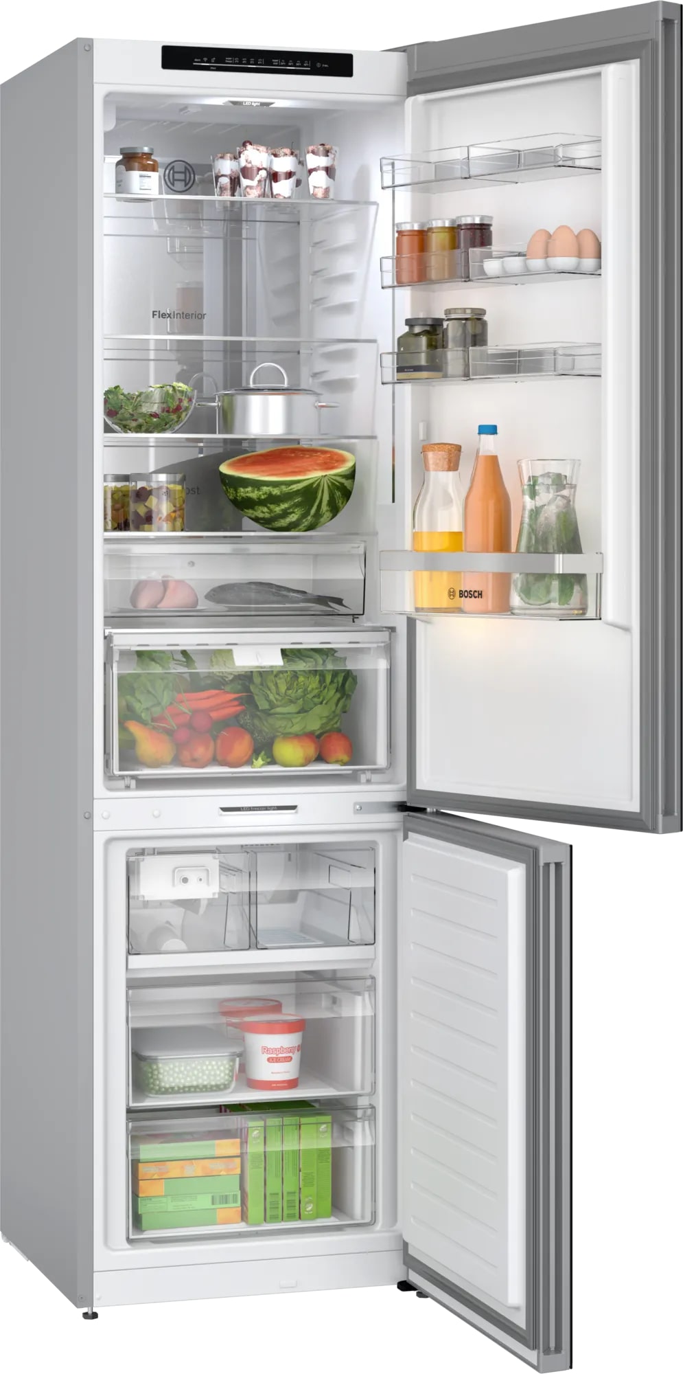 Bosch - 23.625 Inch 12.8 cu. ft Bottom Mount Refrigerator in Black - B24CB80ESB