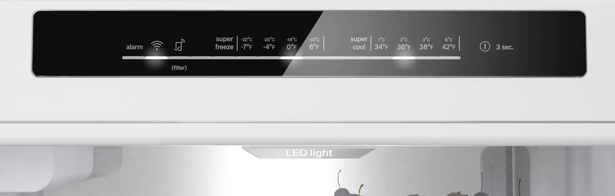 Bosch - 23.625 Inch 12.8 cu. ft Bottom Mount Refrigerator in Stainless - B24CB80ESS