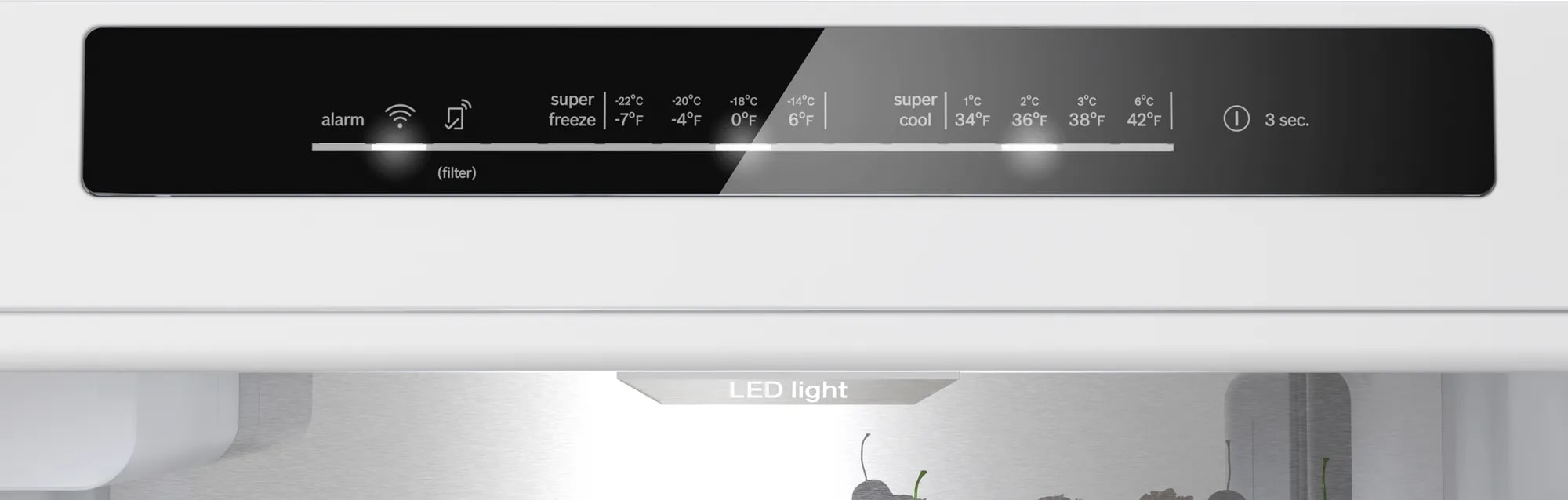 Bosch - 23.625 Inch 12.8 cu. ft Bottom Mount Refrigerator in White - B24CB80ESW