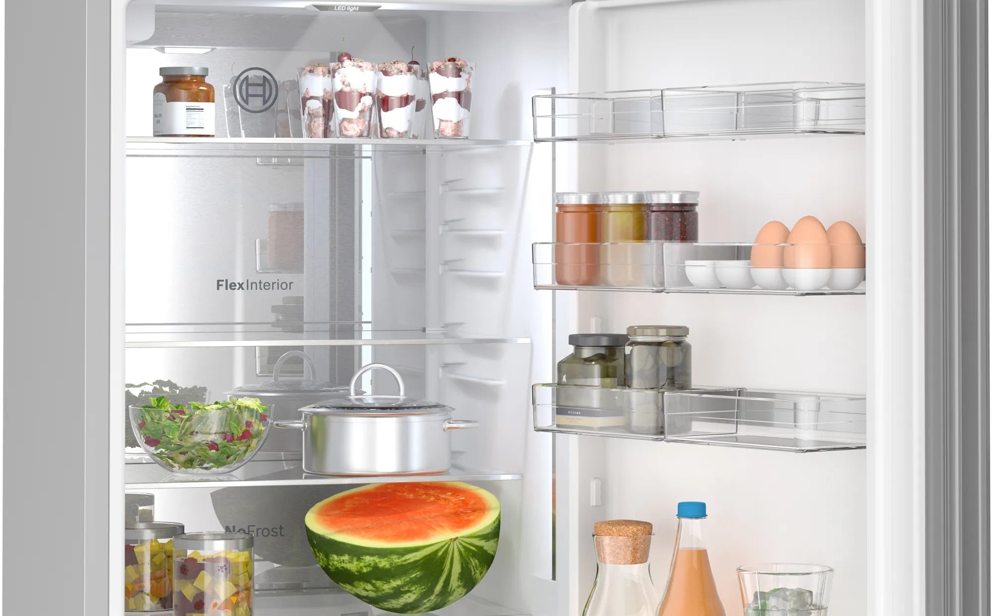 Bosch - 23.625 Inch 12.8 cu. ft Bottom Mount Refrigerator in White - B24CB80ESW