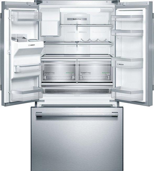 Bosch - 35 5/8
Inch 25 cu. ft French Door Refrigerator in Stainless - B26FT50SNS