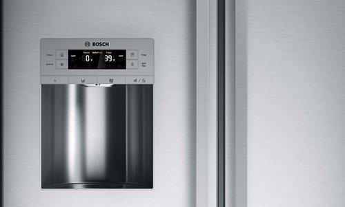 Bosch - 35 5/8
Inch 25 cu. ft French Door Refrigerator in Stainless - B26FT50SNS