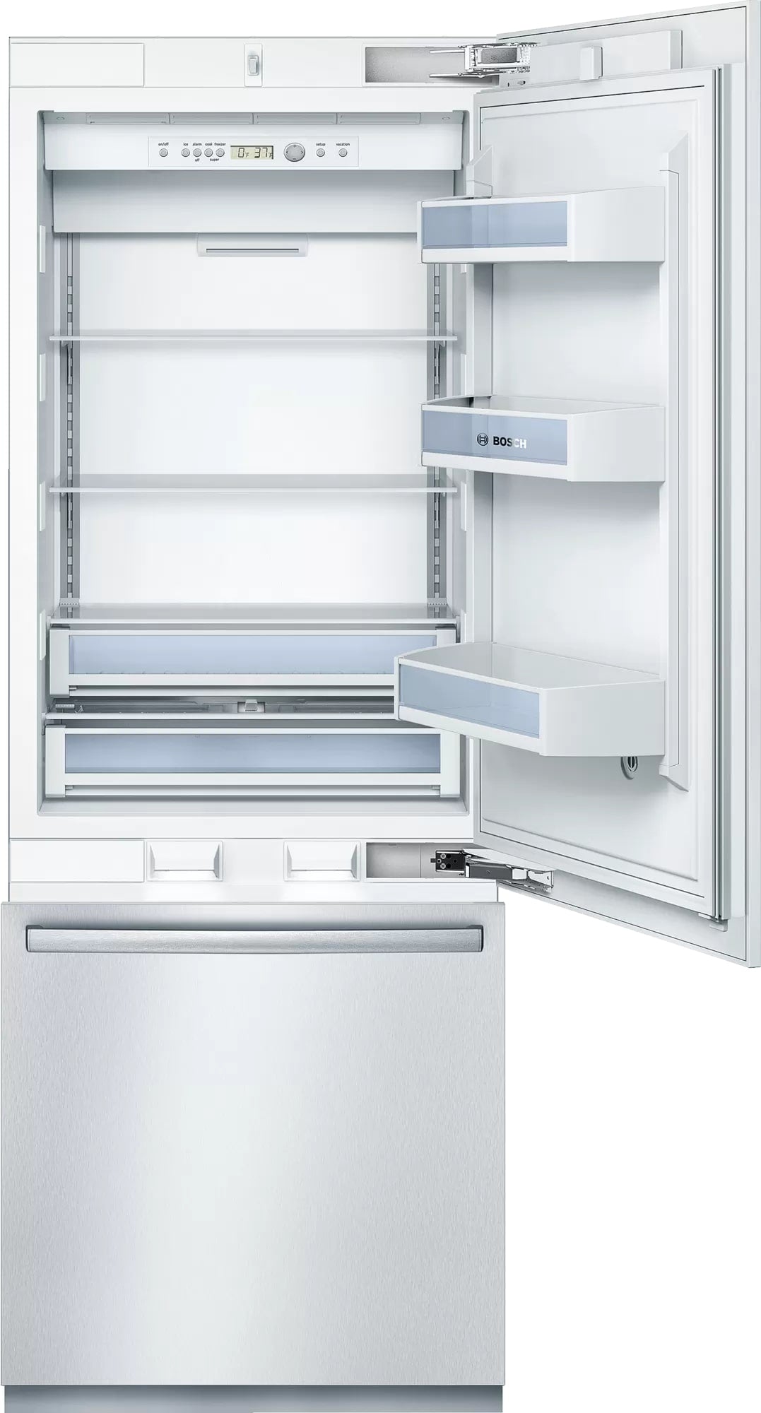 Bosch - 30 Inch 16 cu. ft Built In / Integrated Bottom Mount Refrigerator in Panel Ready - B30IB800SP