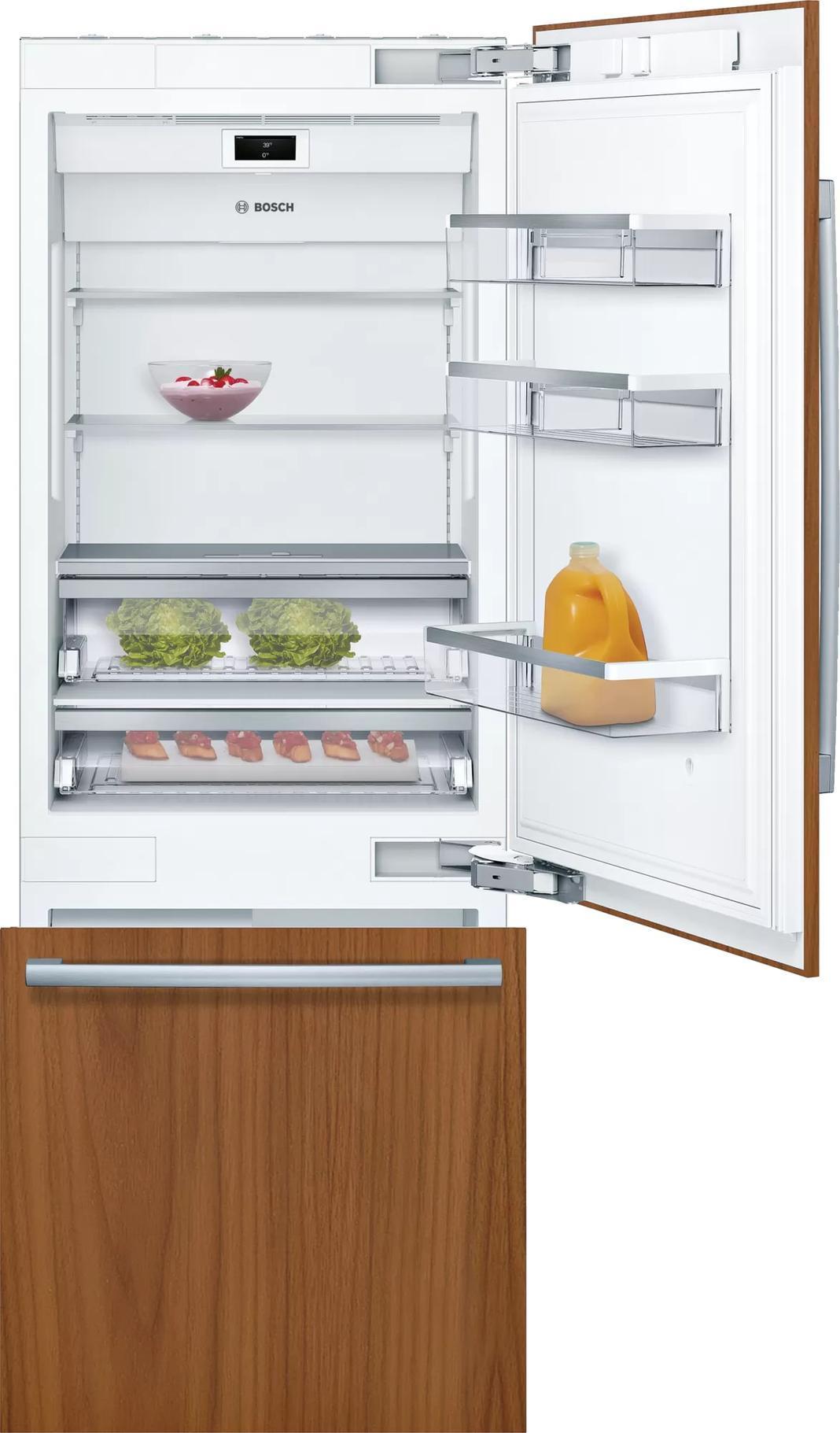 Bosch - 29.75 Inch 16 cu. ft Built In / Integrated Bottom Mount Refrigerator in Panel Ready - B30IB905SP