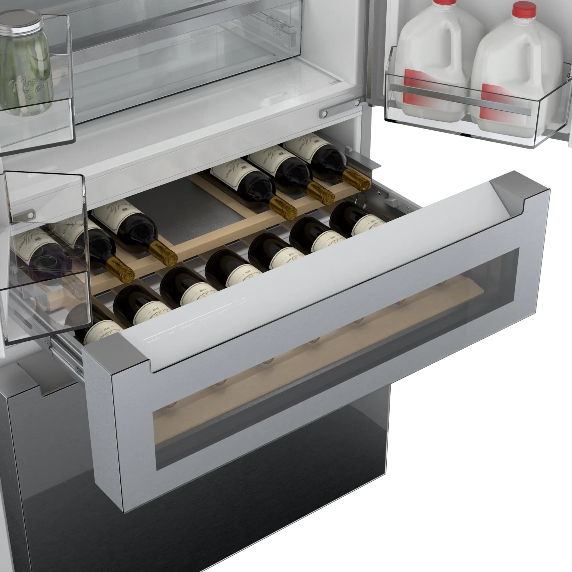 Bosch - 35.625 Inch 20.5 cu. ft French Door Refrigerator in Stainless - B36CL81ENG