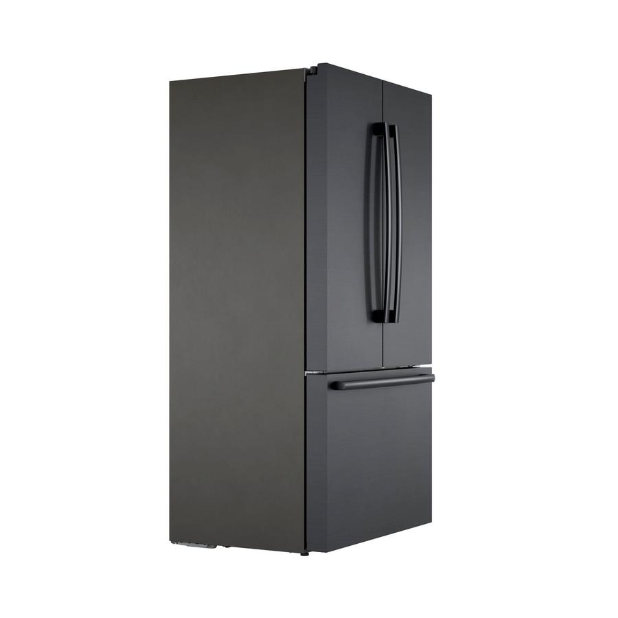Bosch - 35.625 Inch 20.8 cu. ft French Door Refrigerator in Black Stainless - B36CT80SNB