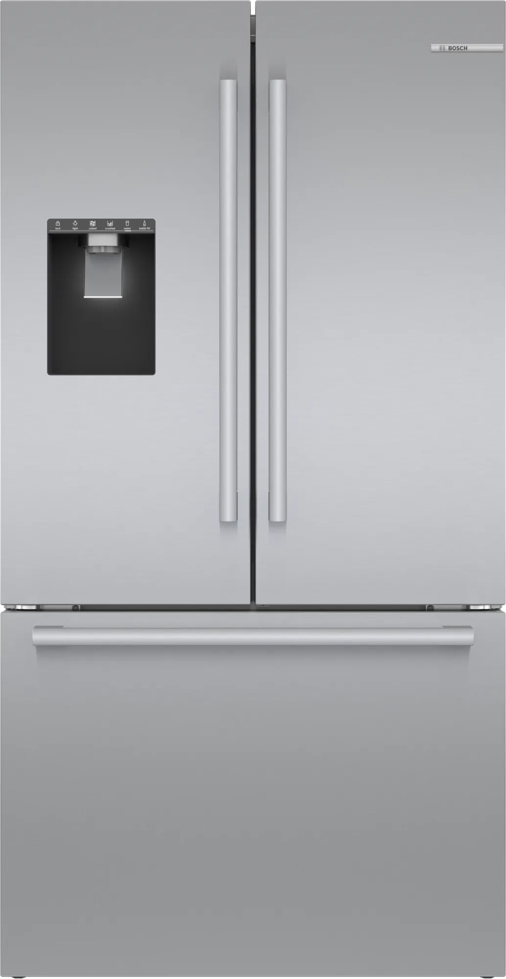 Bosch - 35.625 Inch 26 cu. ft French Door Refrigerator in Stainless - B36FD50SNS