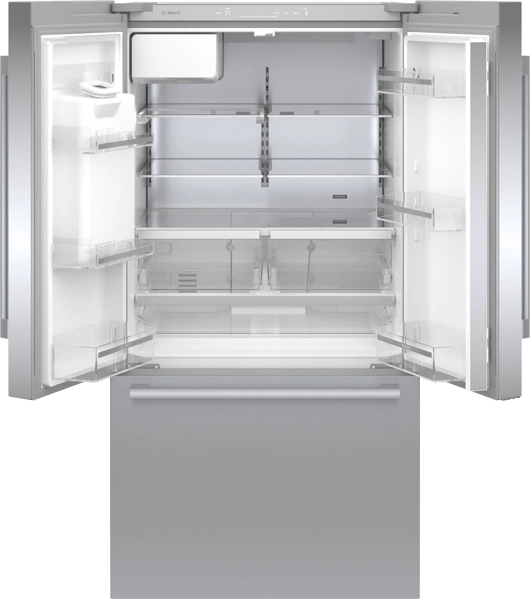 Bosch - 35.625 Inch 26 cu. ft French Door Refrigerator in Stainless - B36FD50SNS