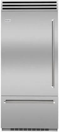 BlueStar - 35.75 Inch 22.4 cu. ft Built In / Integrated Bottom Mount Refrigerator in Stainless - BBB36L2PLT