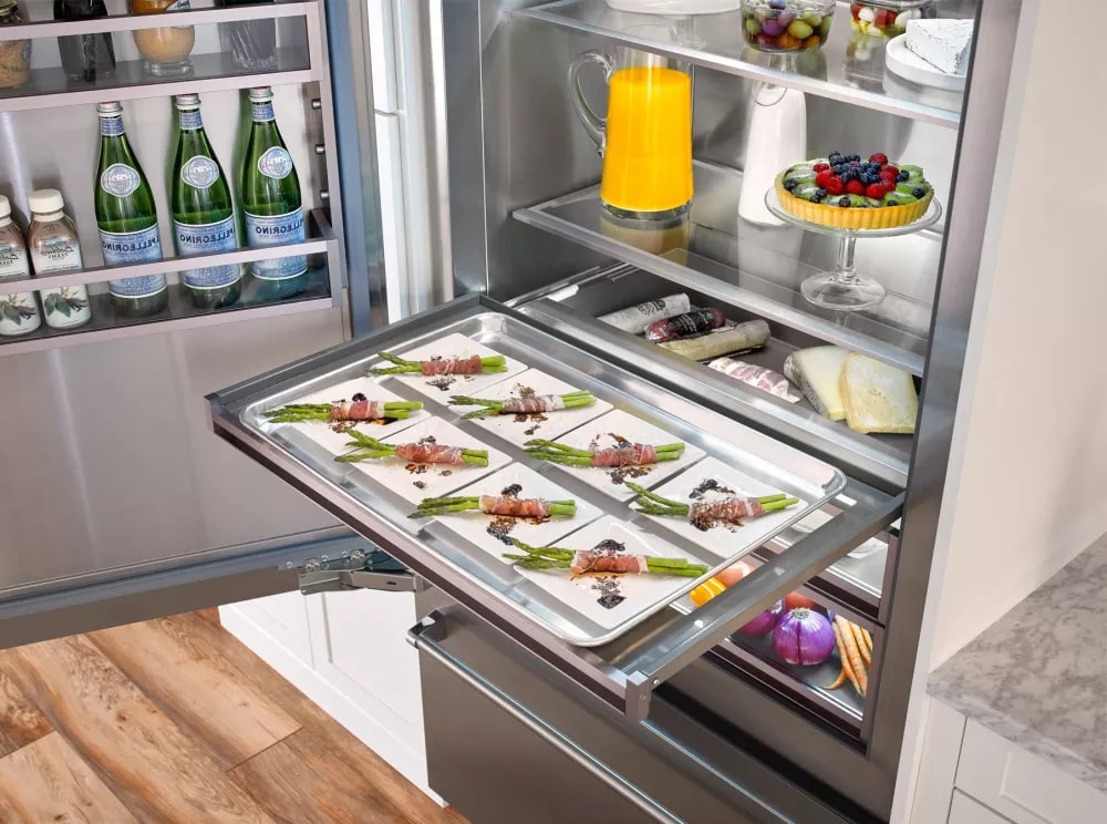 BlueStar - 35.75 Inch 22.4 cu. ft Built In / Integrated Refrigerator in Stainless - BBB36L2SS
